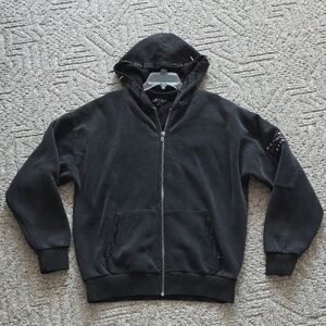 Current Mood Sonic Scream Oversized Zip Up Hoodie Size Small